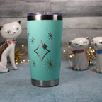 Mid-Century Cozy Kittens 20oz Stainless Steel Tumbler