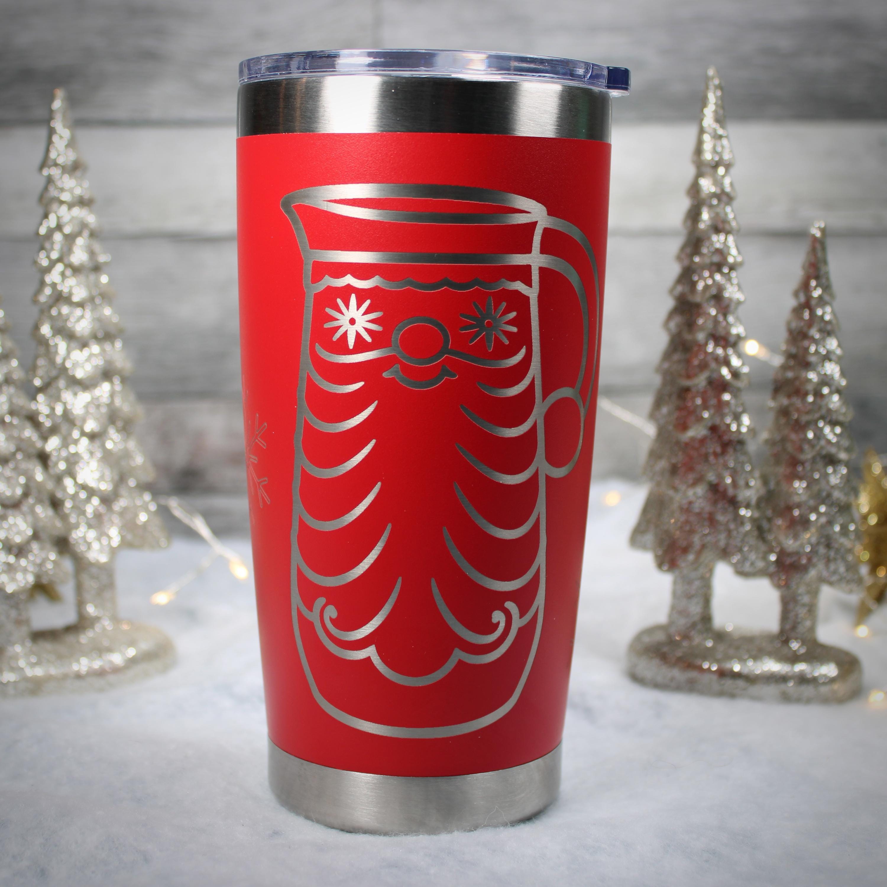 Mid Century Modern Santa Tumbler – Holt Howard Inspired Retro Christmas Travel Mug