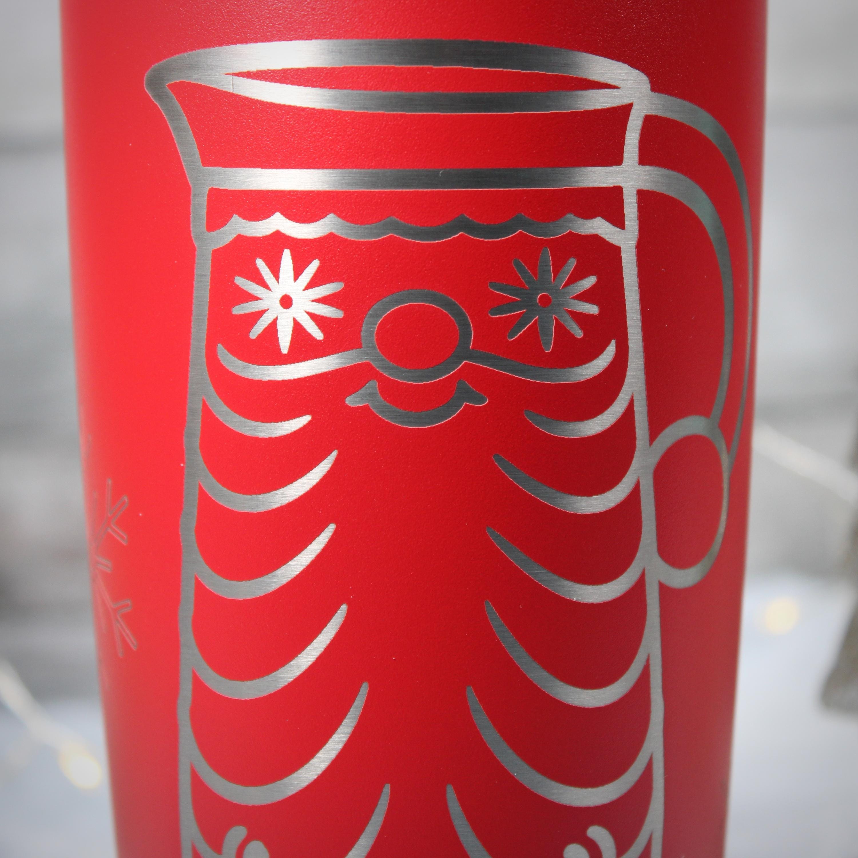 Mid Century Modern Santa Tumbler – Holt Howard Inspired Retro Christmas Travel Mug