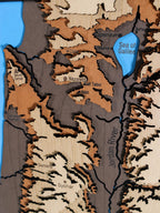 3D Holy Land Art, Israel at the Time of Jesus Layered Wood Map, Christian Office Decor & Biblical Wall Art