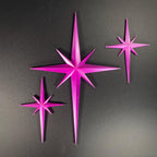 AtomCat Starburst Series – Retro Atomic Wall Decor – Magnetic MCM Starburst Set – 3 Piece Mid Century Modern Accent Set