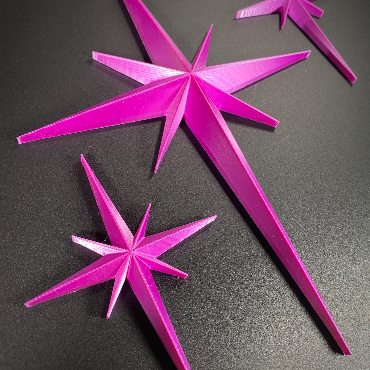 AtomCat Starburst Series – Retro Atomic Wall Decor – Magnetic MCM Starburst Set – 3 Piece Mid Century Modern Accent Set