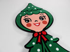 Tree Twins – Retro Christmas Tree Girl Wall Art – Mid Century Holiday Decor – Vintage Inspired Acrylic Christmas Wall Hanging