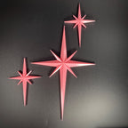 AtomCat Starburst Series – Retro Atomic Wall Decor – Magnetic MCM Starburst Set – 3 Piece Mid Century Modern Accent Set