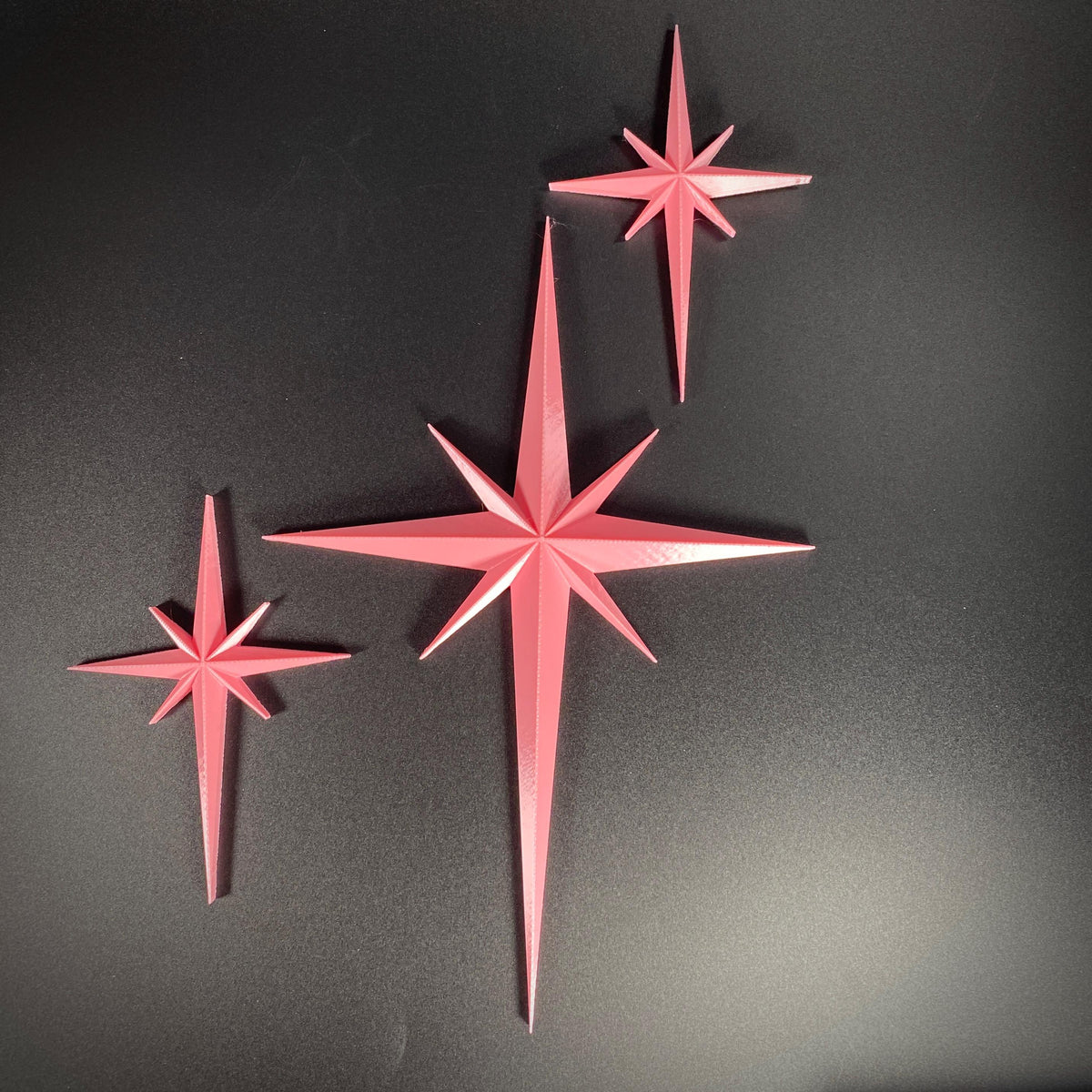 AtomCat Starburst Series – Retro Atomic Wall Decor – Magnetic MCM Starburst Set – 3 Piece Mid Century Modern Accent Set