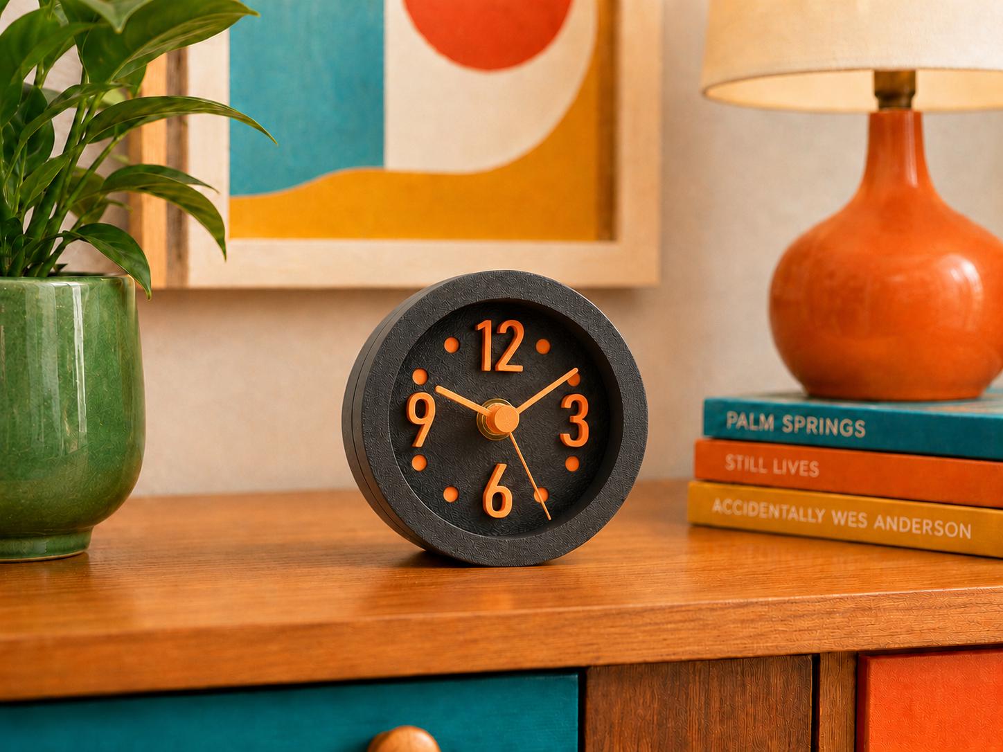 Midnight Tangerine Dot Clock