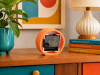 Tangerine Pop Dot Clock