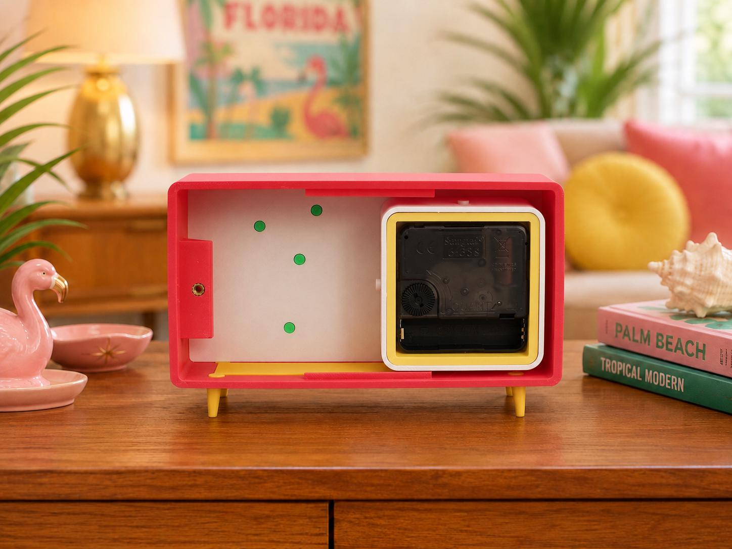Flamingo Vibe Clock - Desk and Tabletop