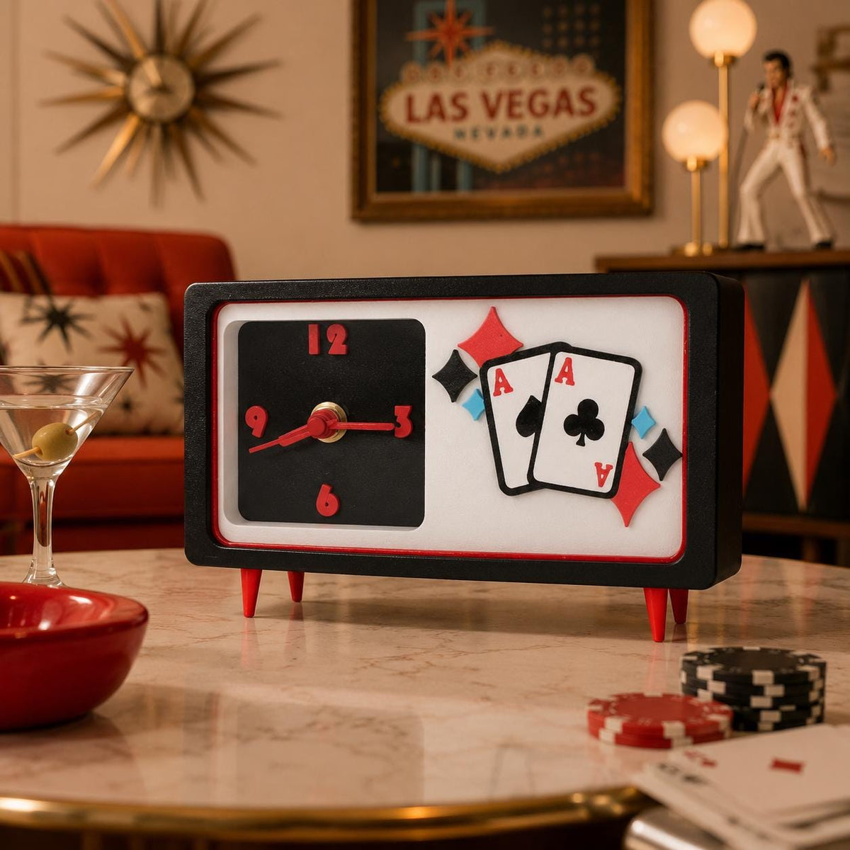 High Roller Clock - Desk and Tabletop