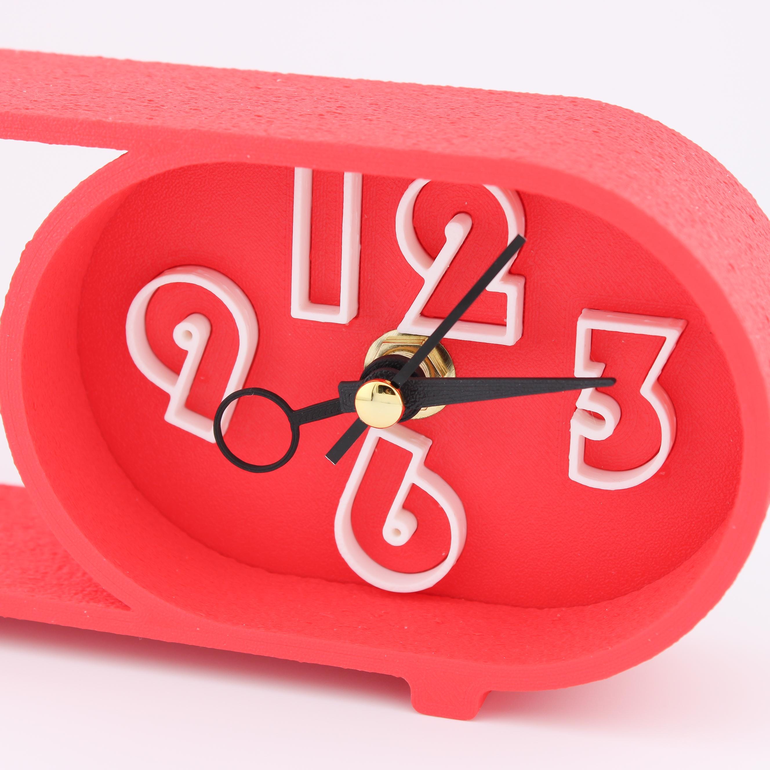 Red Letter Hour Clock - Desk and Tabletop