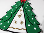 Tree Twins – Retro Christmas Tree Girl Wall Art – Mid Century Holiday Decor – Vintage Inspired Acrylic Christmas Wall Hanging