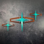 AtomCat StarSigns | 3-Piece Mid-Century Modern Wall Art Set Or Single Pieces (Customizable Colors)
