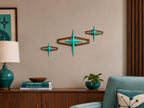 AtomCat StarSigns | 3-Piece Mid-Century Modern Wall Art Set Or Single Pieces (Customizable Colors)