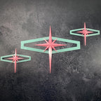 AtomCat StarSigns | 3-Piece Mid-Century Modern Wall Art Set Or Single Pieces (Customizable Colors)