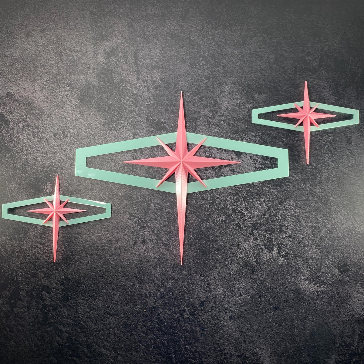 AtomCat StarSigns | 3-Piece Mid-Century Modern Wall Art Set Or Single Pieces (Customizable Colors)