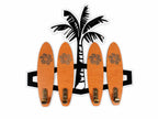 Hawaiian Surfboard Coat Rack, Mid Century Modern Wall Hooks, Tropical Entryway Organizer, Retro Surf Decor, Acrylic Coat Hanger