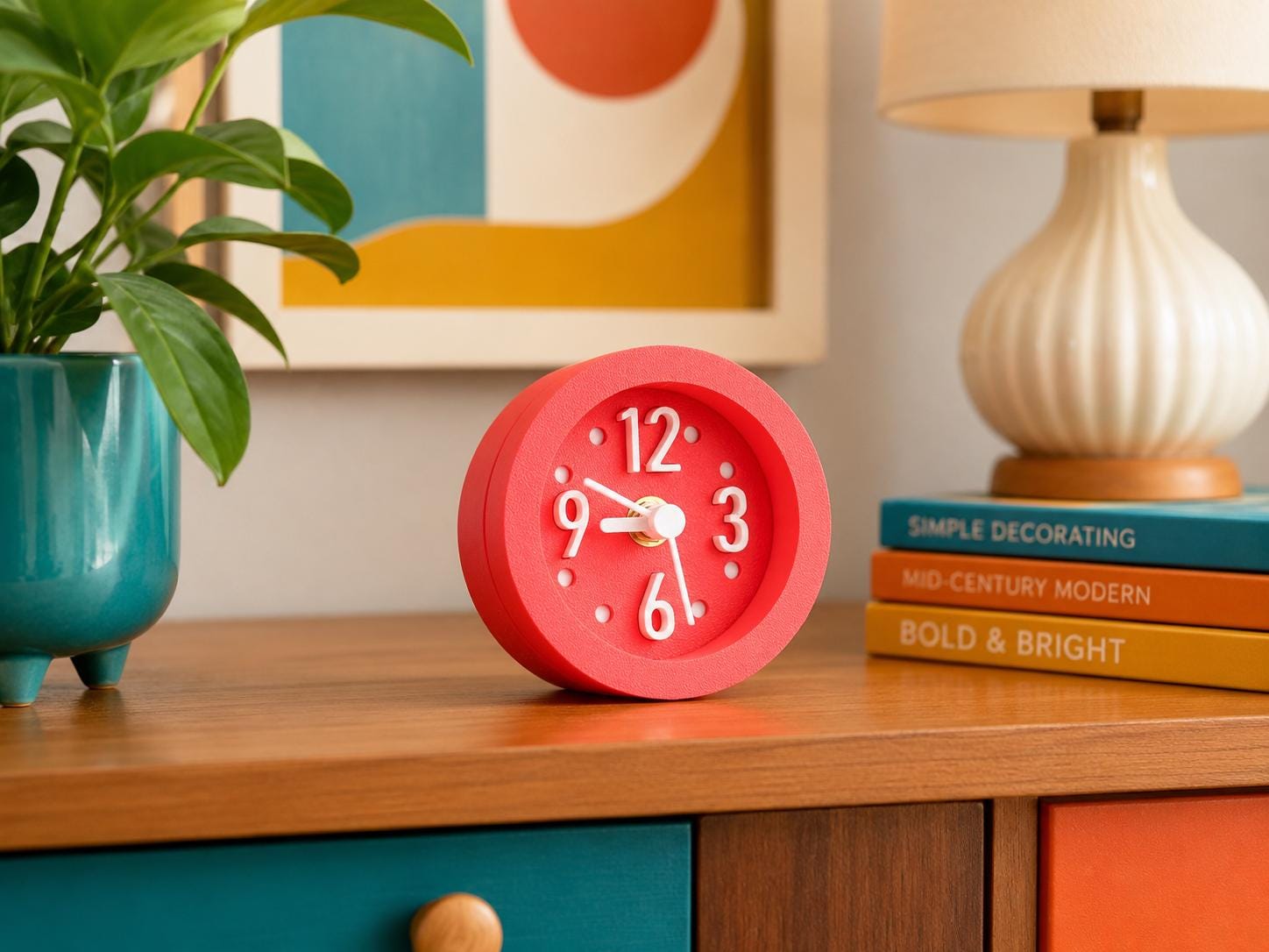 Melon Pop Dot Clock