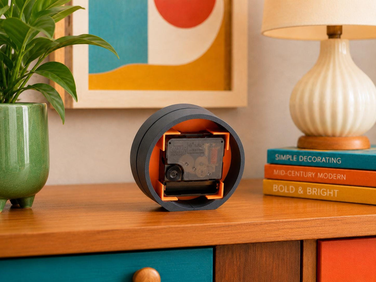 Midnight Tangerine Dot Clock