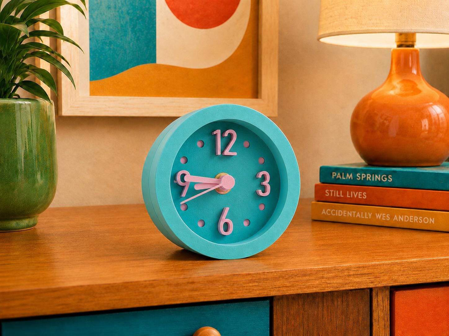 Poolside Pop Dot Clock