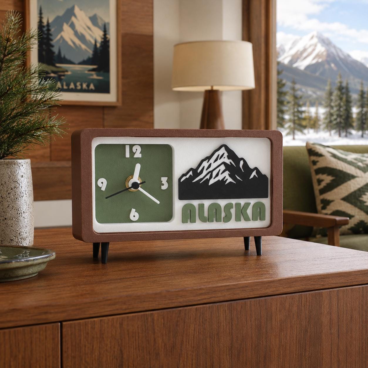 Alaskan Tribute Clock - Desk and Tabletop