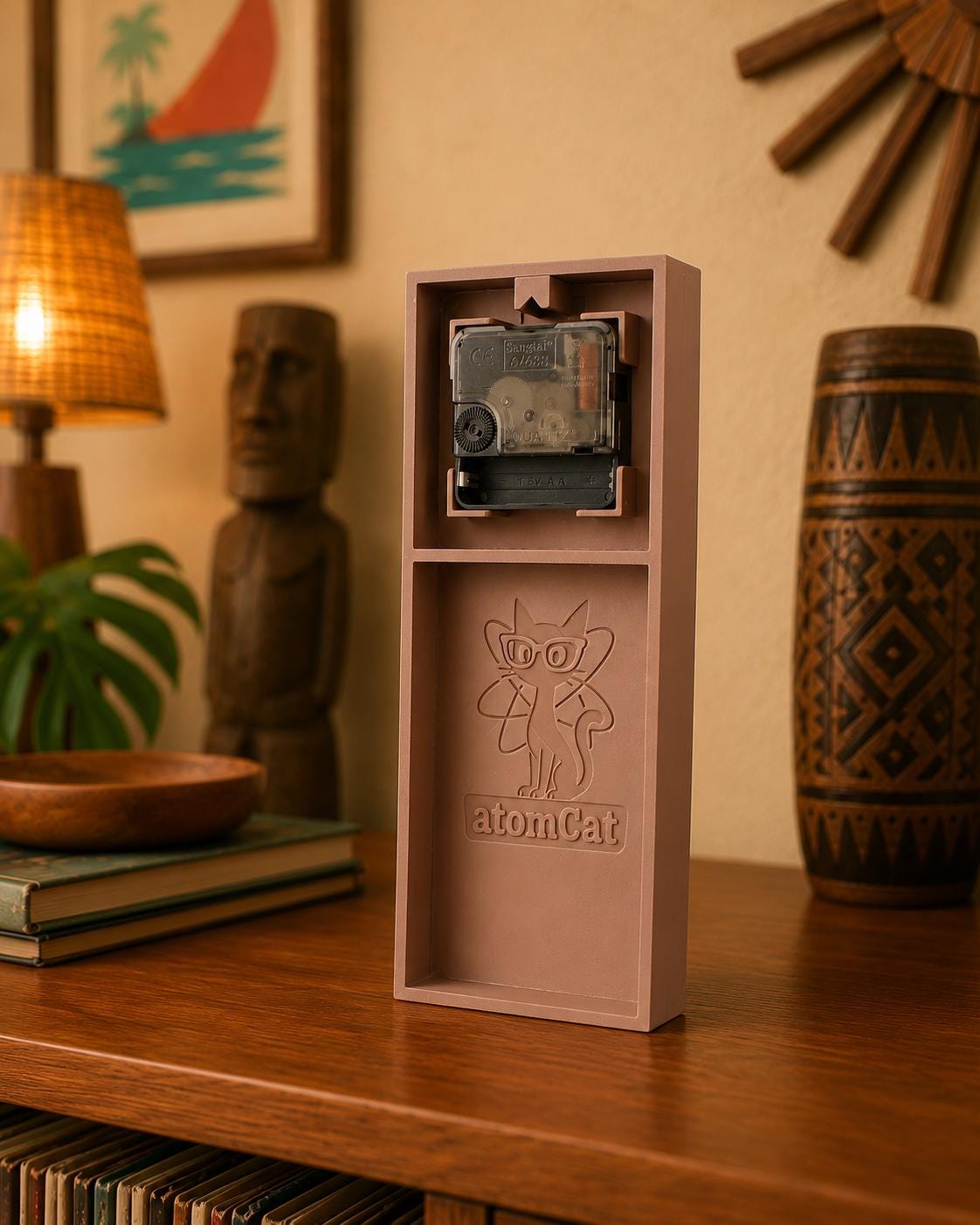 Tiki Totem Clock - Desk, Tabletop, Wall