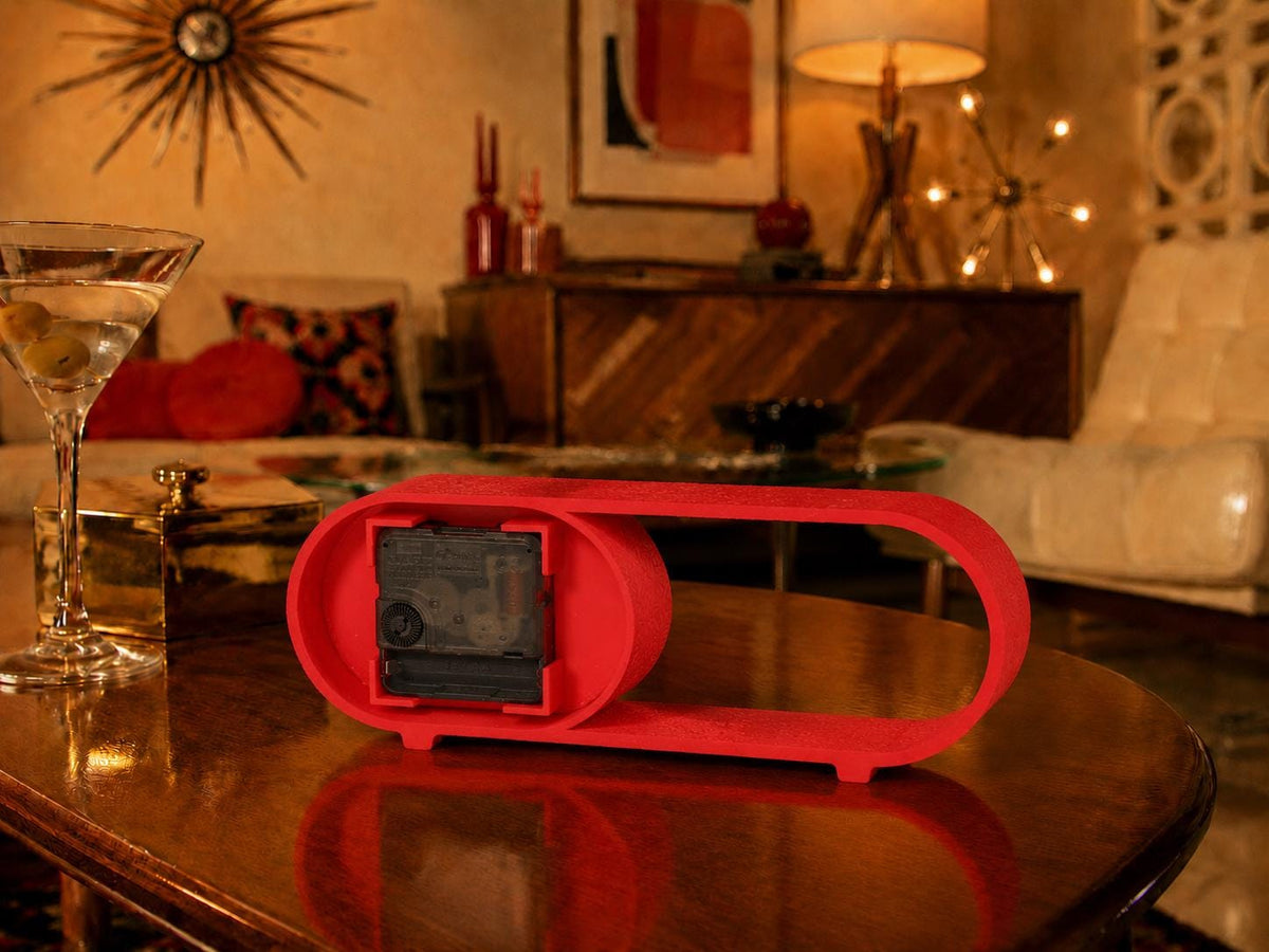 Red Letter Hour Clock - Desk and Tabletop