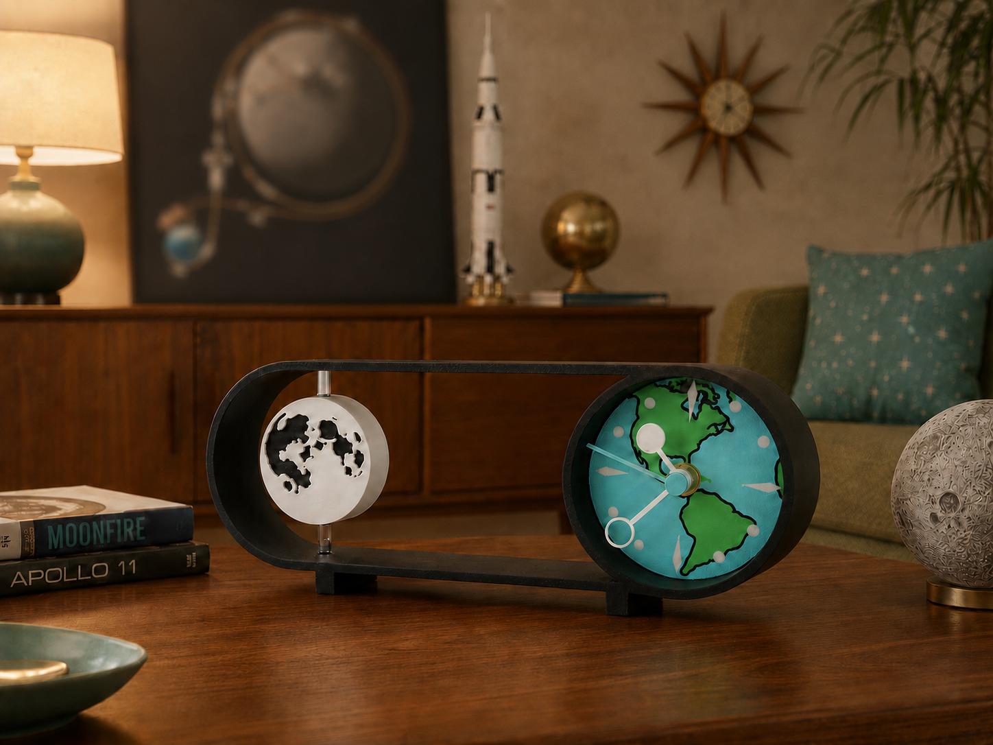 Terra Luna Capsule Clock - Desk and Tabletop