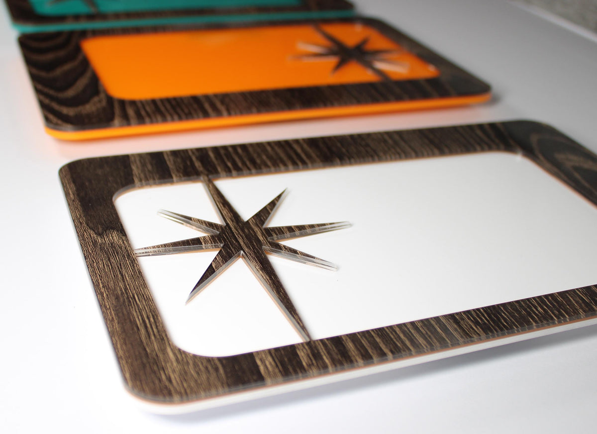 Atomic Triptych Acrylic Wall Art