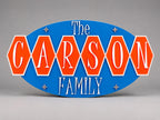 Personalized Family Marquee Sign, Retro Mid Century Modern Acrylic Family Sign, Custom Indoor Outdoor Wall Decor