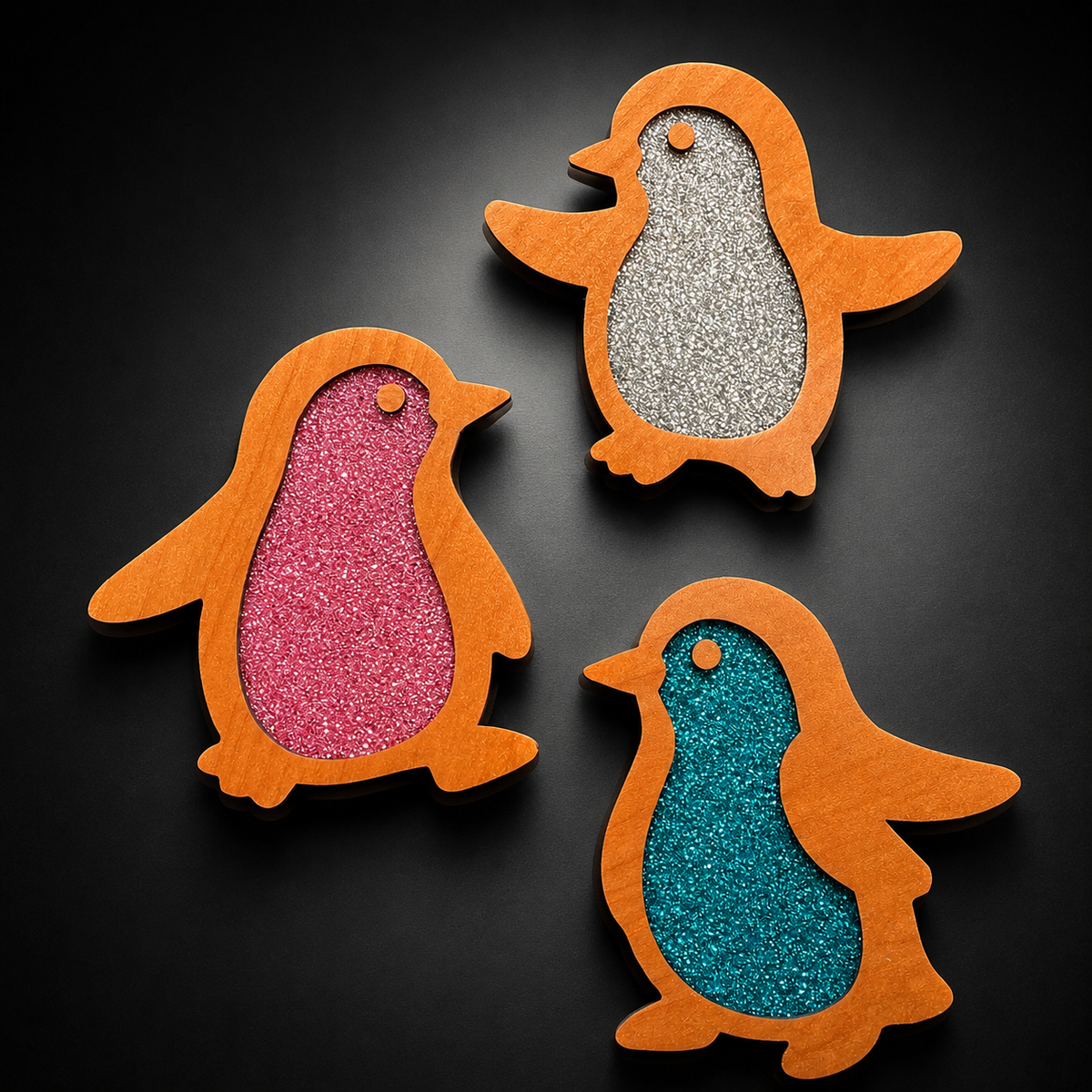 Glitter Critters — Penguin Trio