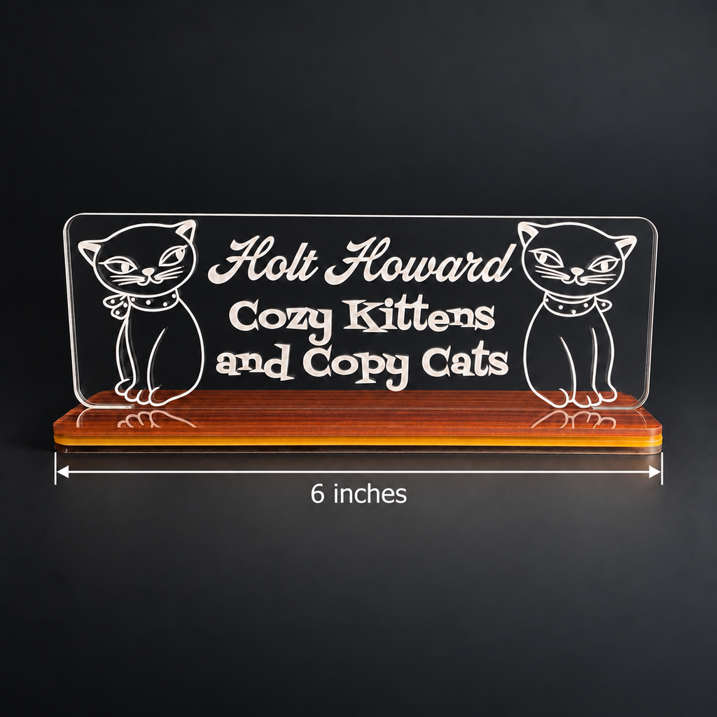 Holt Howard Cozy Kitten And Copy Cats Shelf Tag