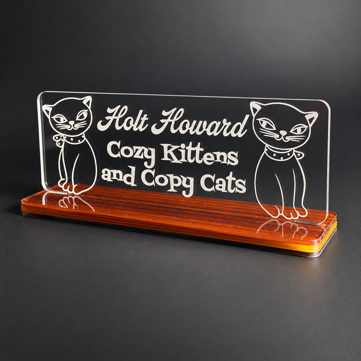Holt Howard Cozy Kitten And Copy Cats Shelf Tag