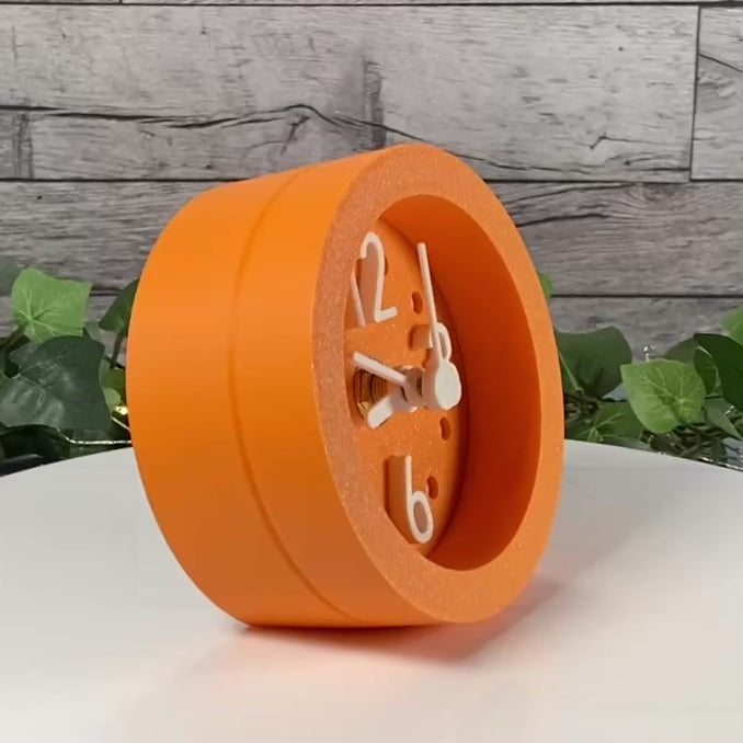 Tangerine Pop Dot Clock