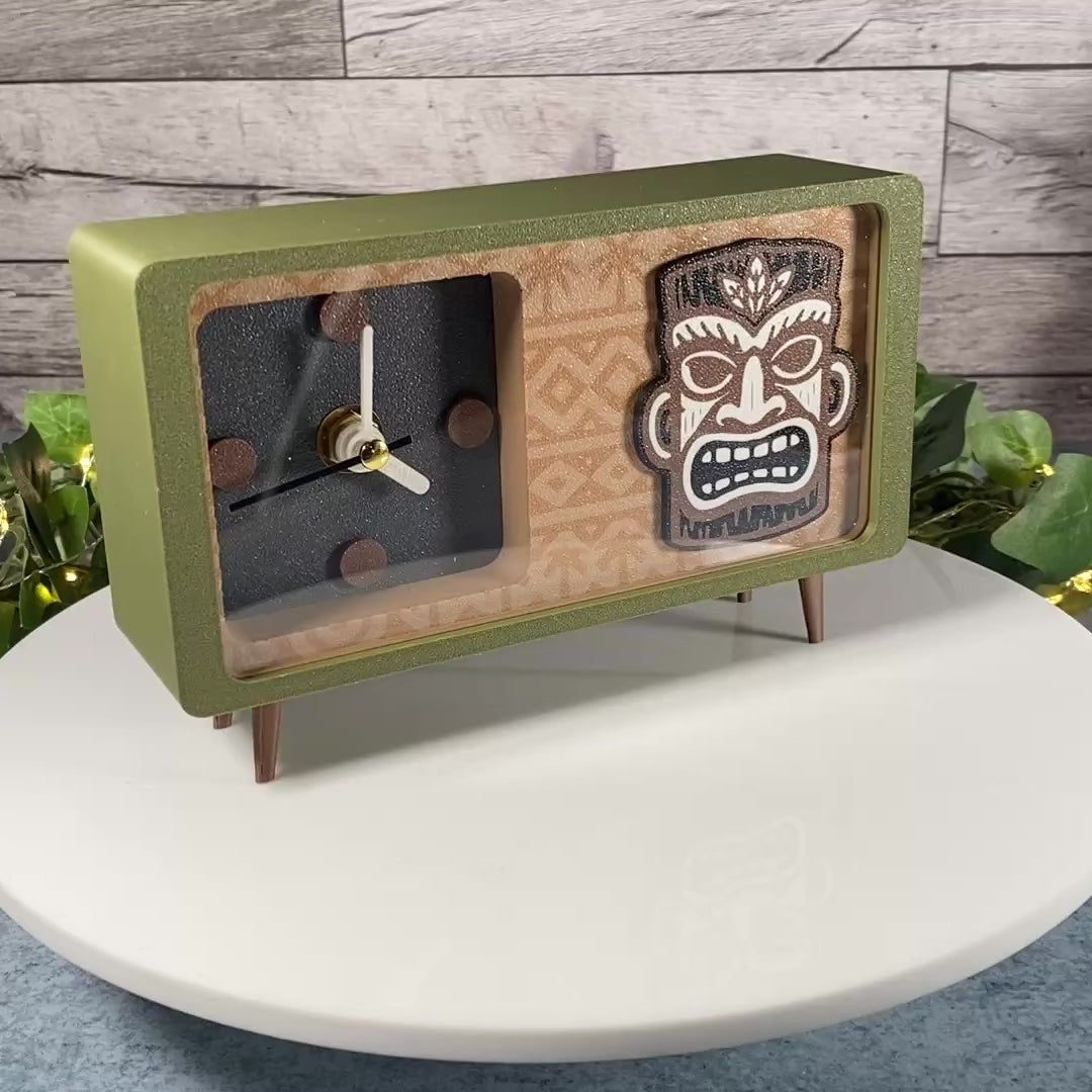Tiki Sentinel Clock - Desk and Tabletop