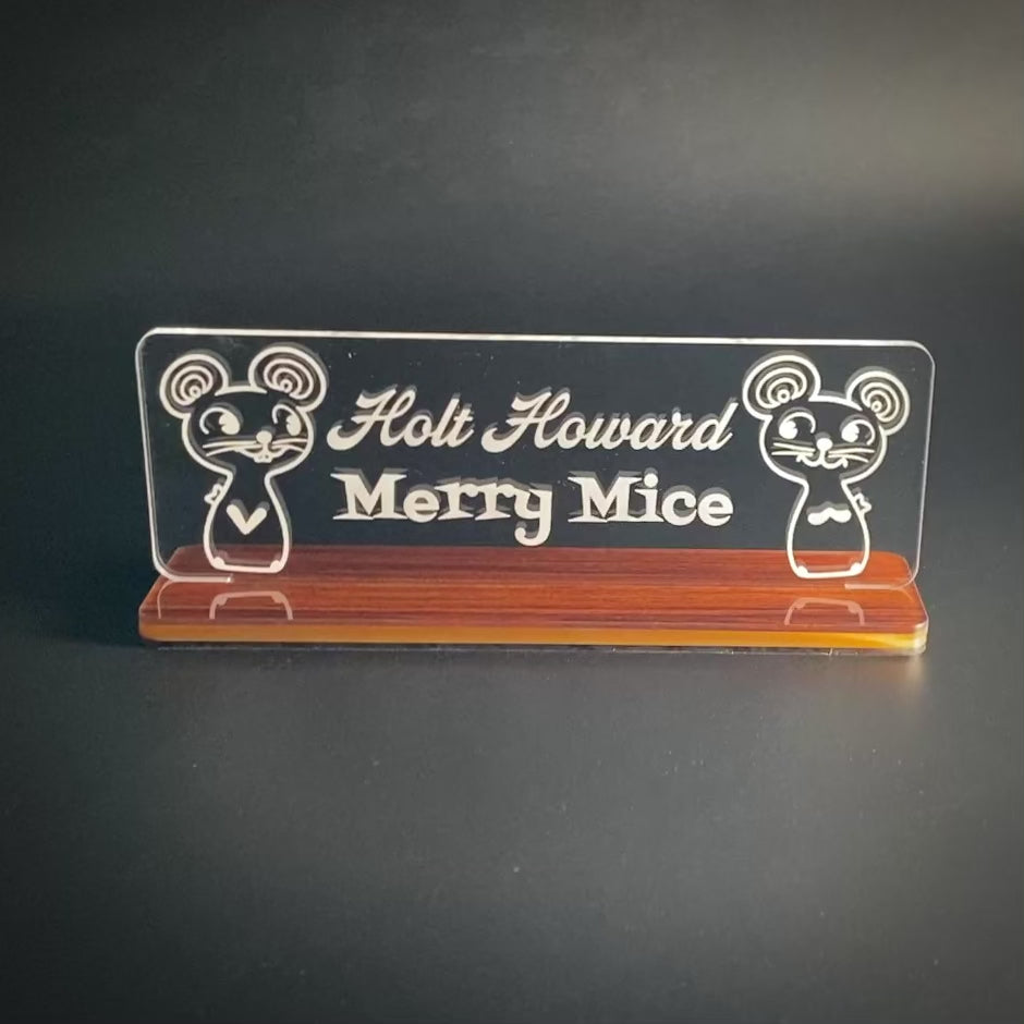 Holt Howard Merry Mice Shelf Tag