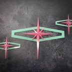 AtomCat StarSigns | 3-Piece Mid-Century Modern Wall Art Set Or Single Pieces (Customizable Colors)