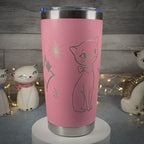 Mid-Century Cozy Kittens 20oz Stainless Steel Tumbler