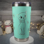 Mid-Century Cozy Kittens 20oz Stainless Steel Tumbler
