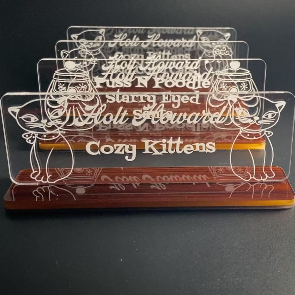 Holt Howard Cozy Kitten And Copy Cats Shelf Tag